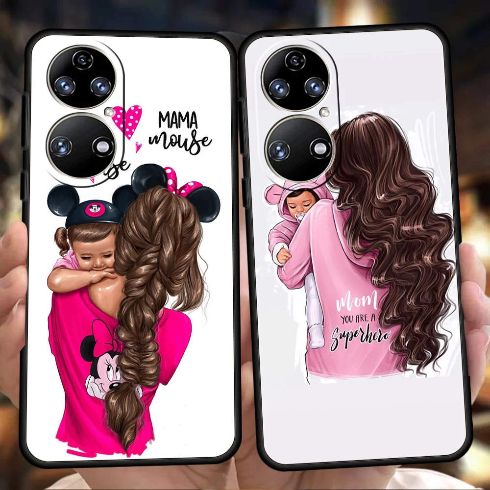 

Baby Mom Girl Boy Marble Phone Case For Huawei P50 P40 P30 P20 Pro P50 P40 P30 P20 Lite E P Smart Z Y6 Y7 Y7A Y9 Y9S 2019 Shell