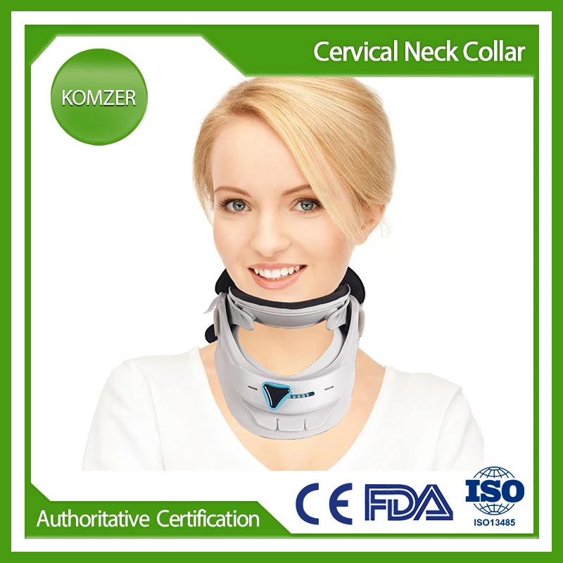 Komzer Cervical Neck Collar, Relieves Pain & Pressure on Spine, C-Spine Vertebrae Immobilizer Semi-Rigid Pad for Patient Comfort