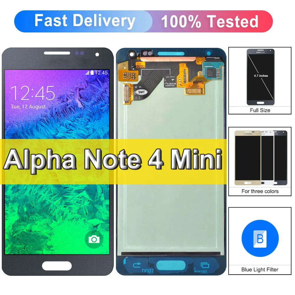 

Original Super AMOLED For Samsung GALAXY Alpha Note 4 Mini LCD Display Touch Screen Digitizer G850 SM-G850F G850F G850M G850Y