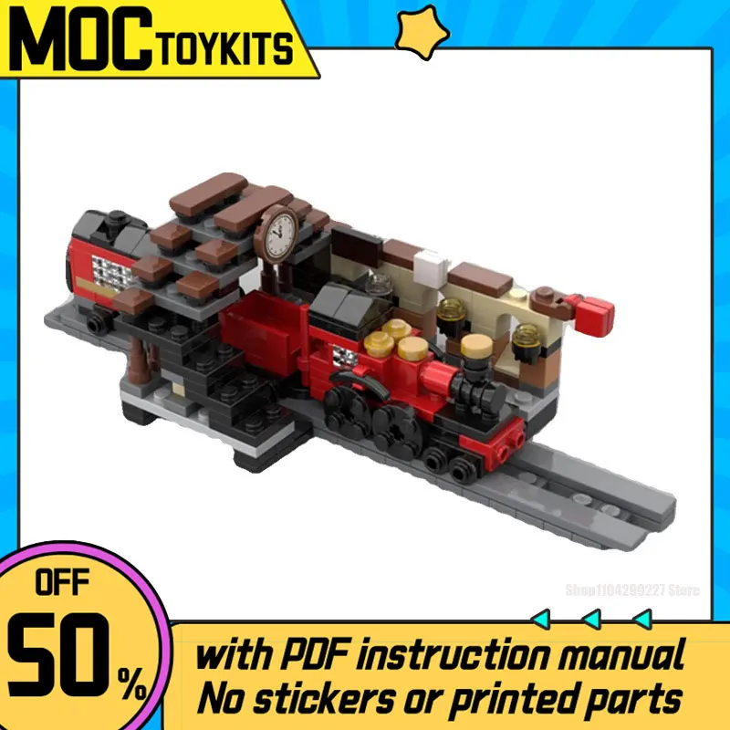298 шт. строительные блоки MOC Mini Hogwarts экспресс-поезд DIY сборка головоломки модель