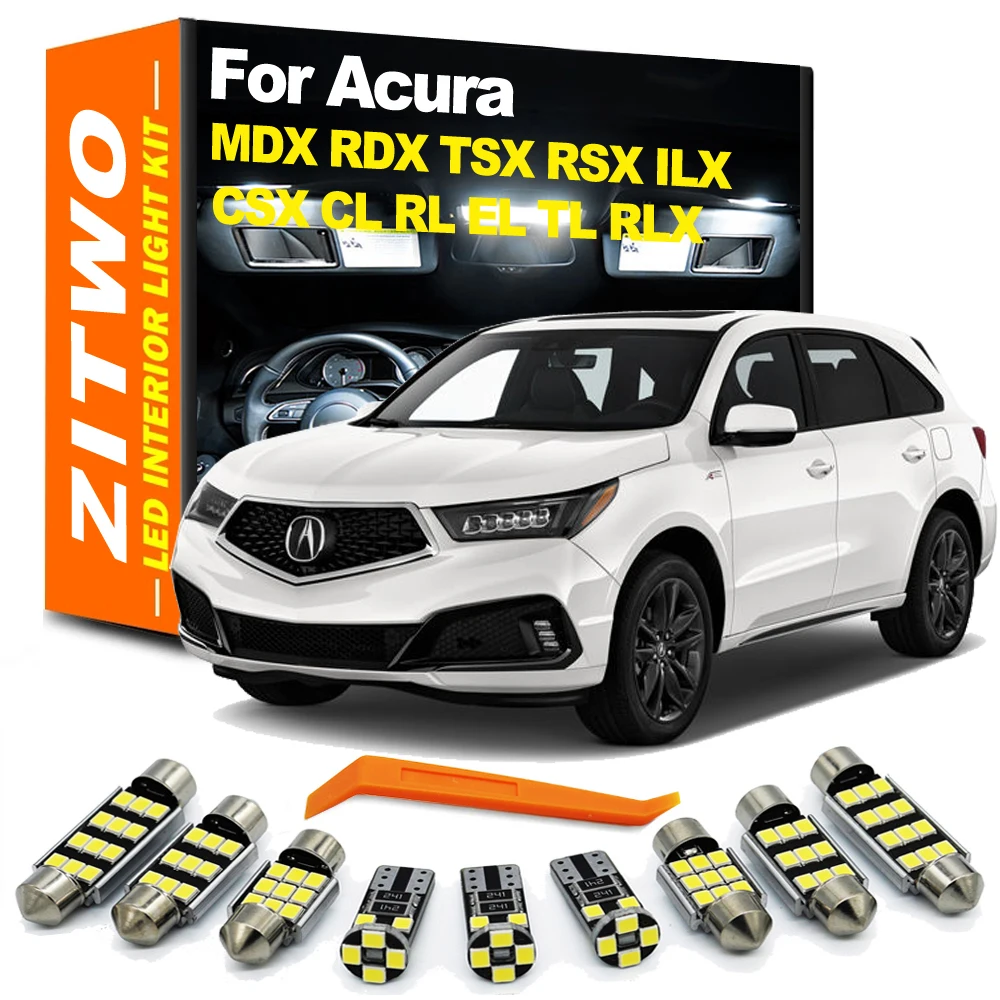 ZITWO Complete LED Interior Light Bulb Kit For Acura MDX RDX TSX RSX CSX ILX RLX TL RL CL EL Door Courtesy License Plate Lamp