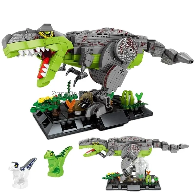 

637Pcs Technical Mechanical Dinosaur Jurassic World Tyrannosaurus Building Blocks Battle Dino Figures Bricks Toys for Children