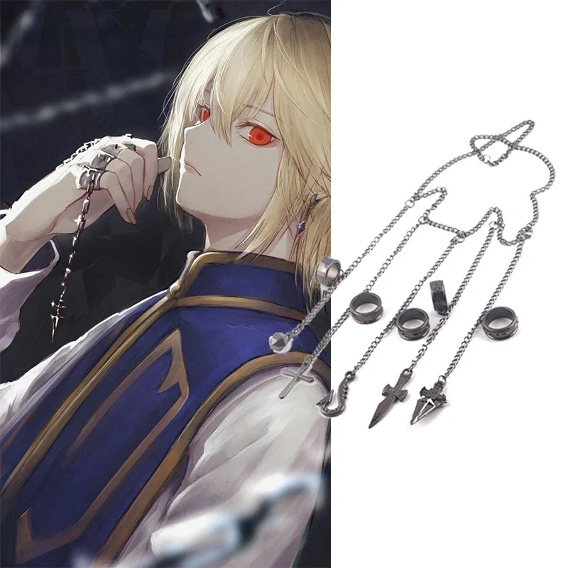 Аниме Hunter X Saber Kurapika GON FREECSS Killua Zoldyck косплей костюм реквизит металлическое кольцо