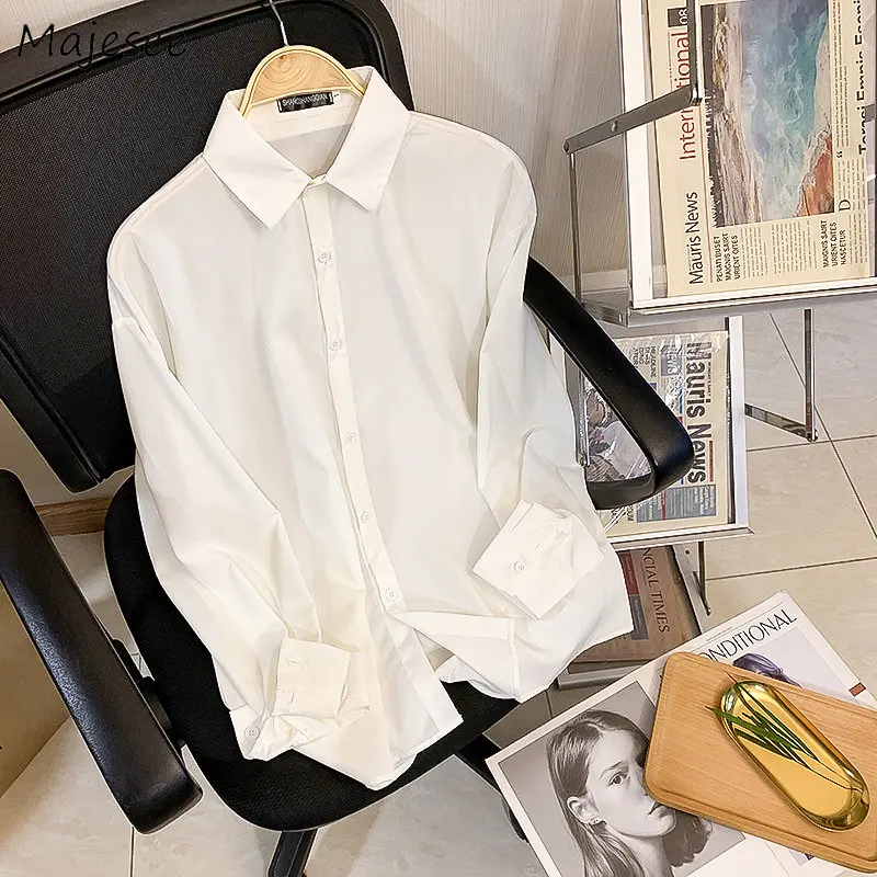 

Shirts Men Solid S-3XL Japanese Loose Casual Trendy Inner 2023 New Long Sleeve Fashion Basic Camisa Masculina Clothing Harajuku