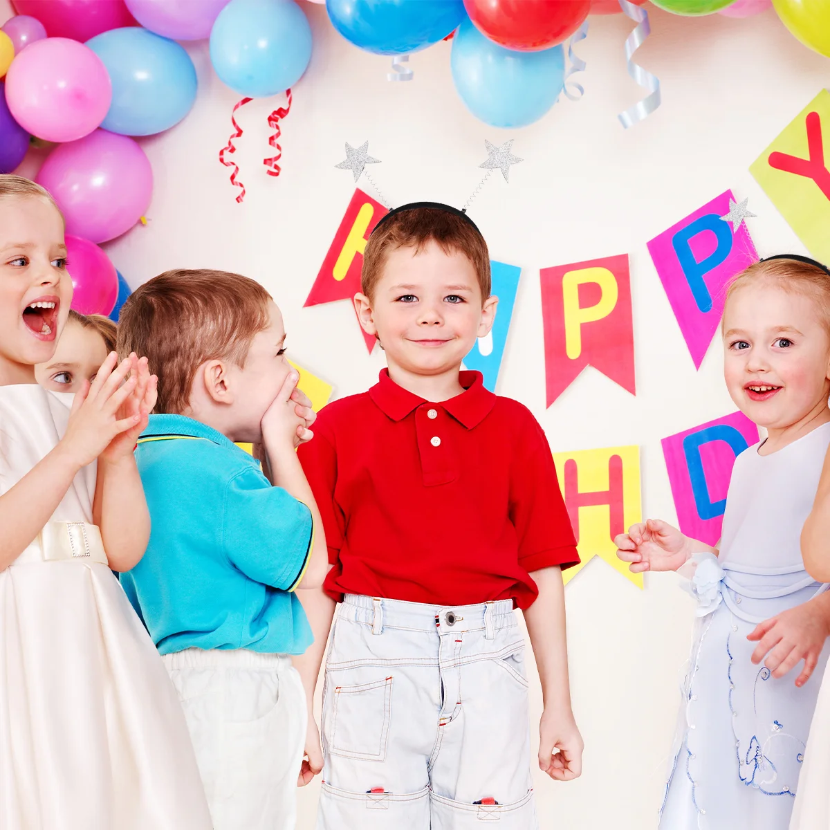 

3pcs Star Hair Bands Hair Hoops Glitter Headdress Hair Accessories Party Favors Supplies for Party (Silver)