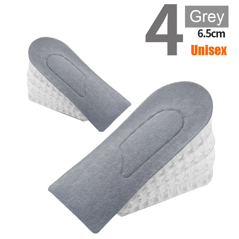 

1pair Men Women Height Increase Insoles Inserts Pads Silicone Outdoor Camping Multifunction Breathable Ergonomic Shopping Soft