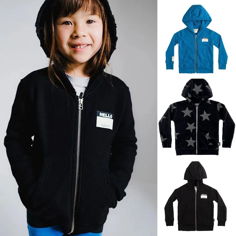 

2023 new in hoodies boutique children's wear new nununu series boys and girls' hoodies children's sweaters