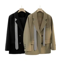 casual ladies blazer 2022 new retro office ladies jacket coat double breasted spring autumn coat womens fashion top