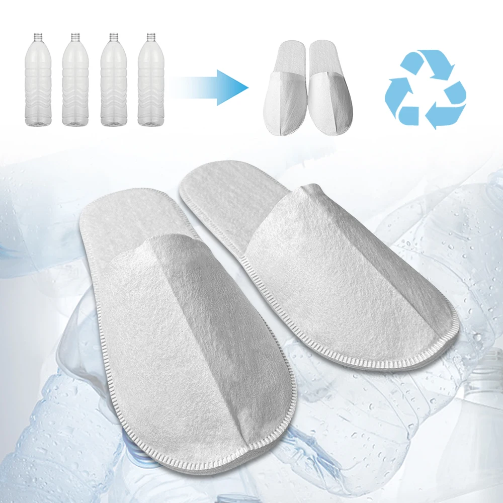 

Ten pairs per pack, Eco-Friendly Material Disposable Hotel Room airbnb guest Slippers Comfortable Felt Sole Slippers