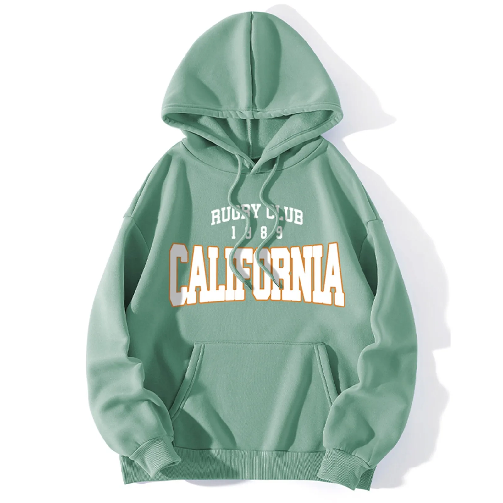 

Women Letter Print Hooded Round Neck Loose Sweatshirt Casual Long Sleeve Pullover Sweatshirt Sleeve Hoodie
