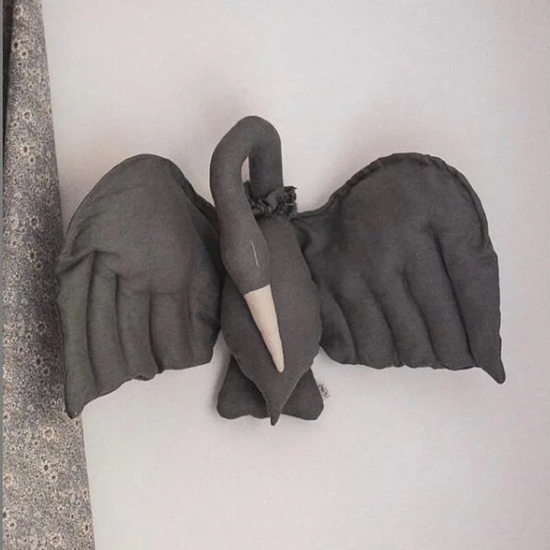 Online INS الشمال نمط أوزة بطة محشوة دمية لينة الحيوان الباليه سوان جدار لوحات فنية معلقة لعبة الاطفال غرفة الديكور التصوير الدعائم