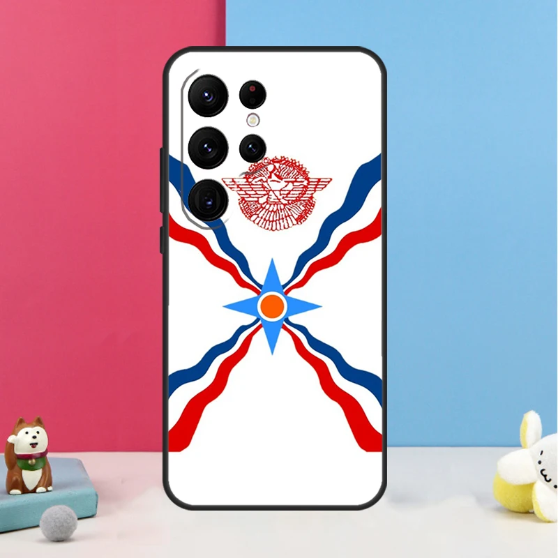 Фото Чехол с флагом Ассирии для Samsung Galaxy S25 S26 Ultra S20 S21 S22 S23 S24 S10 Plus S25 FE, задняя крышка-накладка №2