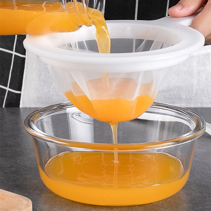 

100/200/400 Mesh Kitchen Ultra-fine Mesh Strainer Kitchen Nylon Mesh Filter Spoon For Suitable For Soy Milk Coffee Milk Yogurt