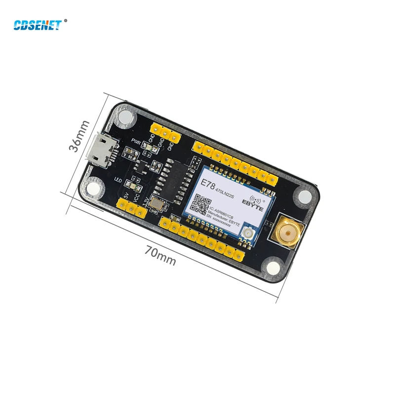 Lora Test Board 470MHz UART CDSENET E78-400TBL-02 22dbm with Wireless Module Gain 3 dbi Antenna USB Power Cable