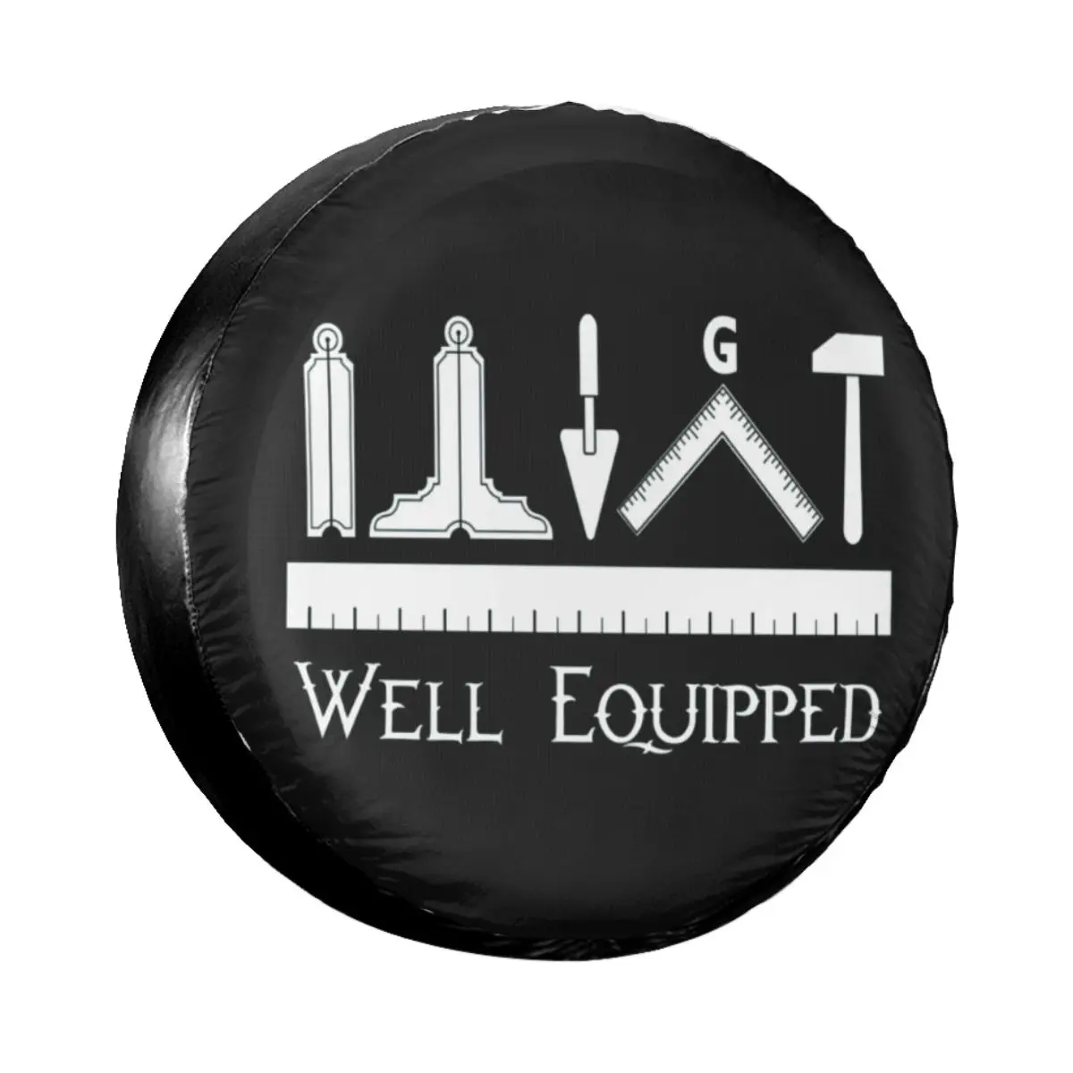 

Masonic Freemason Spare Tire Cover Case Bag Pouch for Jeep Hummer Mason Car Wheel Protectors Accessories 14" 15" 16" 17" Inch