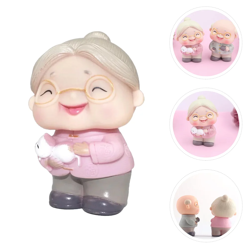 

Cake Couple Statues Old Wedding Topper Statue Elderly Decor Couples Decoration Dessert Grandparents Dollornament Parents