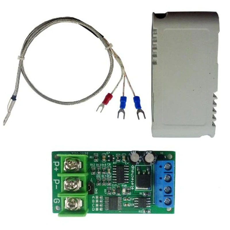 

ELETECHSUP DC12V PT100 RTD Converter RS485 Modbus Rtu Temperature Sensor PTA9B01 PT100 RS485 Acquisition Module,-20℃ To +220℃