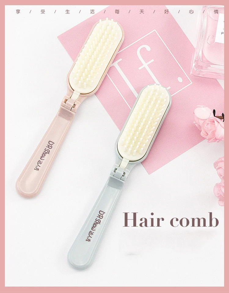 1pcs Portable Travel Hairs Comb Brush Foldable Massage Hair-Comb Anti-Static Styling Kits Folding Hair Combs Hairdressing Tools images - 6