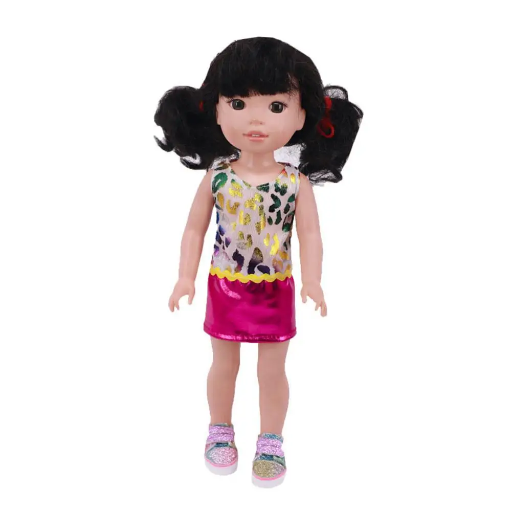 

Baby Doll Clothes Colored Crew-neck Sleeveless Straight Dress Doll Outfits Accessories For 14.5 Inch Height Doll Only Clothes