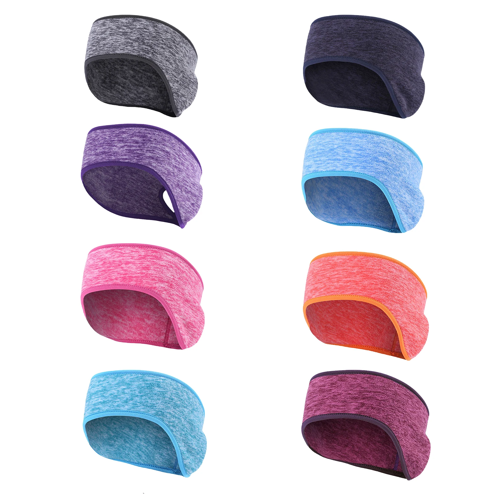 

8pcs Washable Reusable Warm Cycling Fleece Headbands Sports Gifts Protective Soft Elastic Ear Band Winter Running Windproof