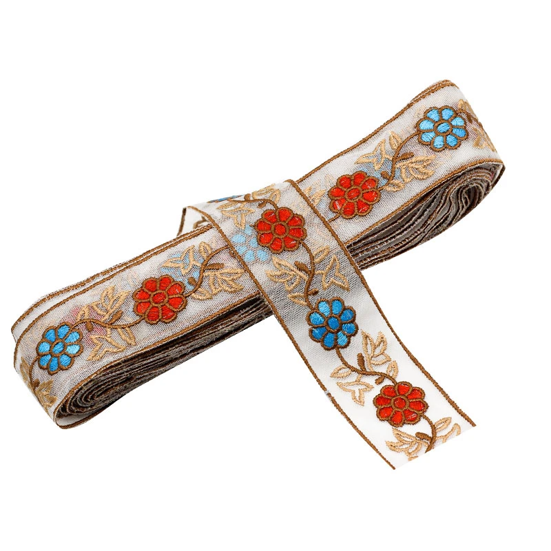 4 5 см широкая сетка с вышивкой цветочное кружево в этническом стиле одежда ретро