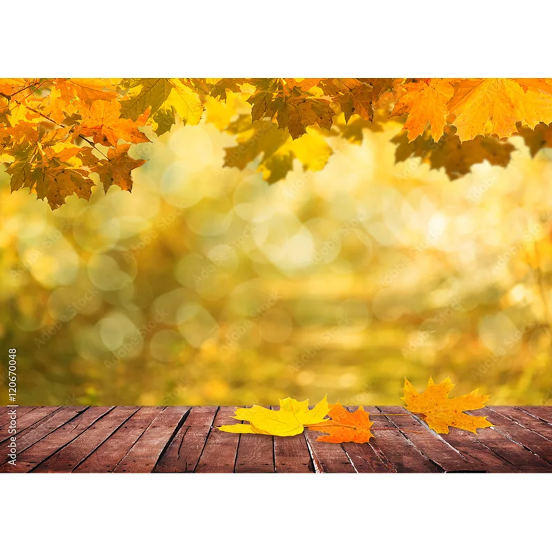 NITREE Natural Scenery Photography Background Fall Leaves Forest Landscape Photo Backdrops Studio Props QQTT-02