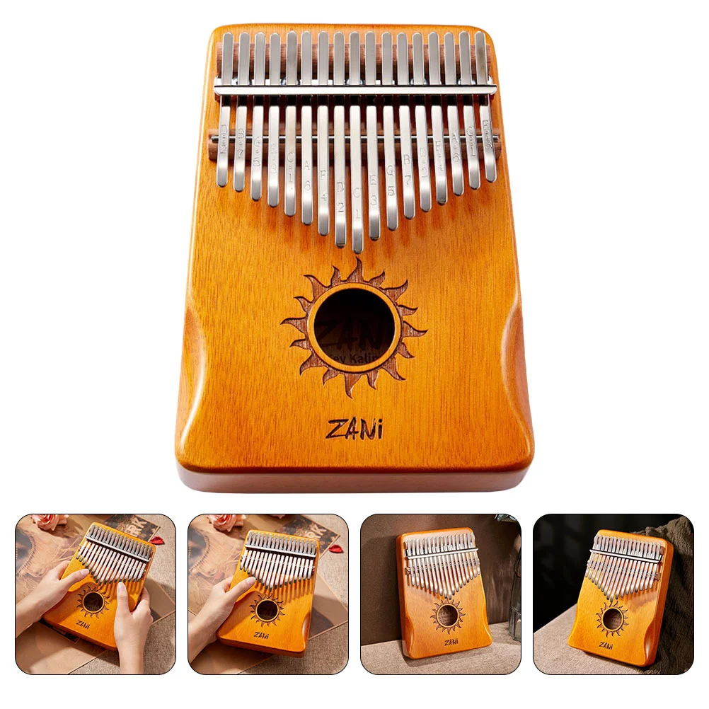 

1 Set 17 Key Thumb Piano Portable Kalimba Musical Instrument with Tuning Hammer