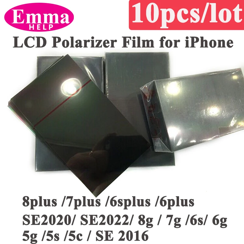 10 шт. ЖК-поляризационная пленка для Iphone 6s 6 7 8 Plus 5S 5C