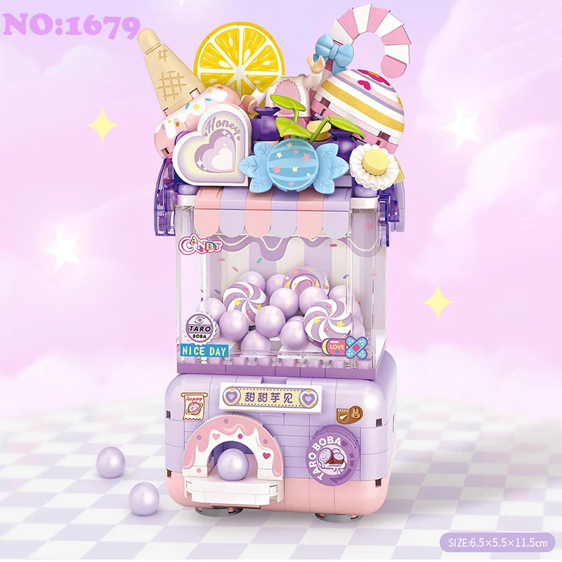 LOZ Mini-City Street Food Truck Магазин Мороженого Фруктовая Десертная Станция Строительные
