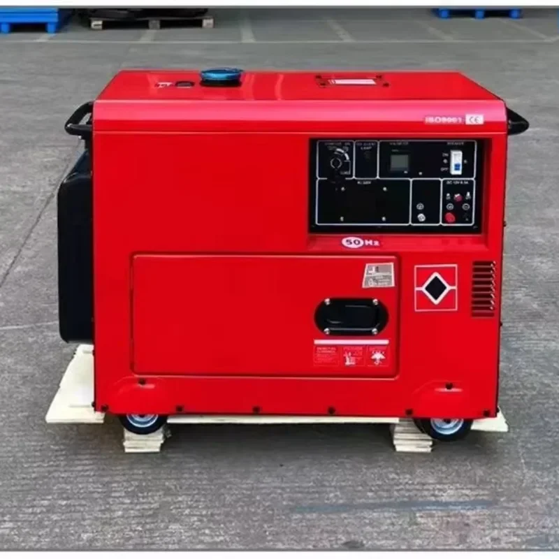 Бесшумные портативные однофазные дизельные генераторы 10 кВт мощностью