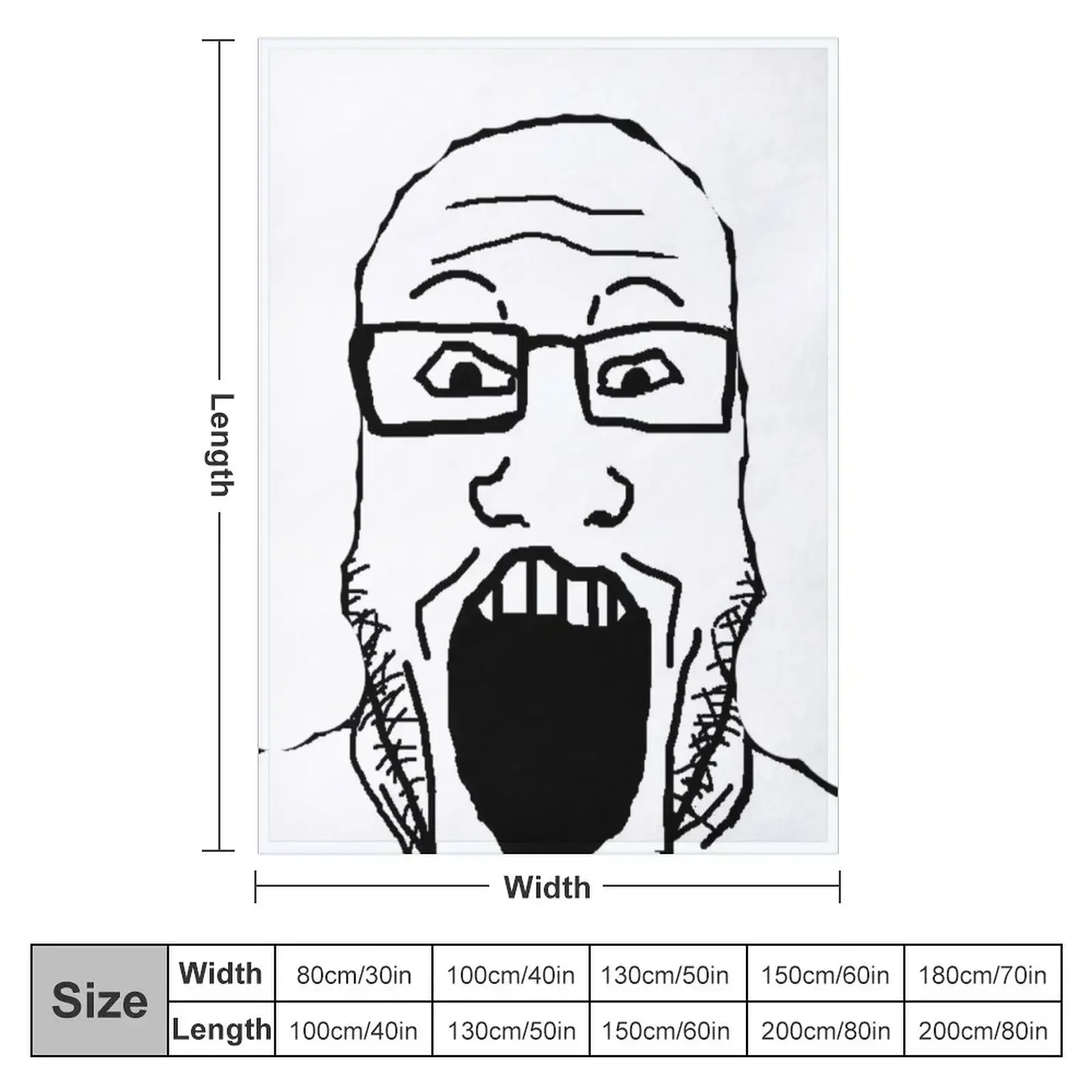 Одеяло soyjak с лицевой стороной одеяла для рождественских украшений на заказ