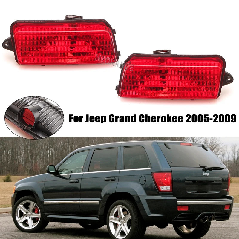 Tail Stop Rear Bumper Reflector Light For Jeep Grand Cherokee 2005 2006 2007 2008 2009 Brake Turn Signal Fog Lamp Accessories