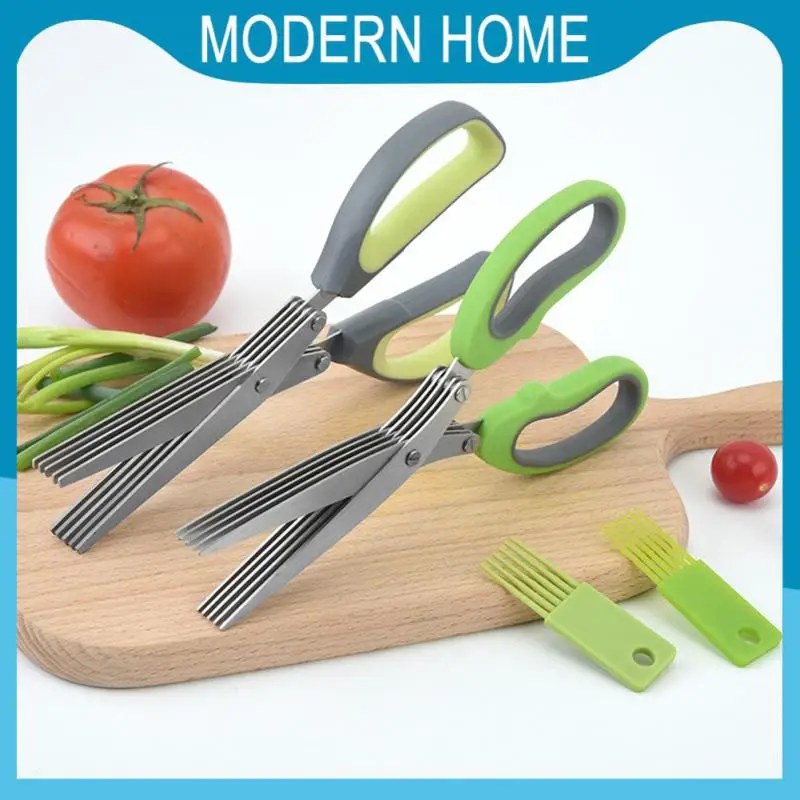 

Multifunctional Chopped Green Onion Vegetable Cut Convenient Multi-layer Scissor Stainless Steel Kitchen Scissor