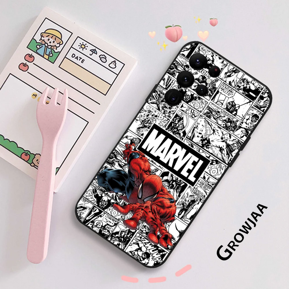 Spider Man VS Venom Phone Case For Samsung Galaxy S25 S24 S22 S23 Ultra S21 S20 Plus 5G Protective Silicone Funda