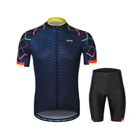 men short sleeves cycling sets jersey quick dry mtb jersey mountain bicycle shirts road bike clothing reflective zipper