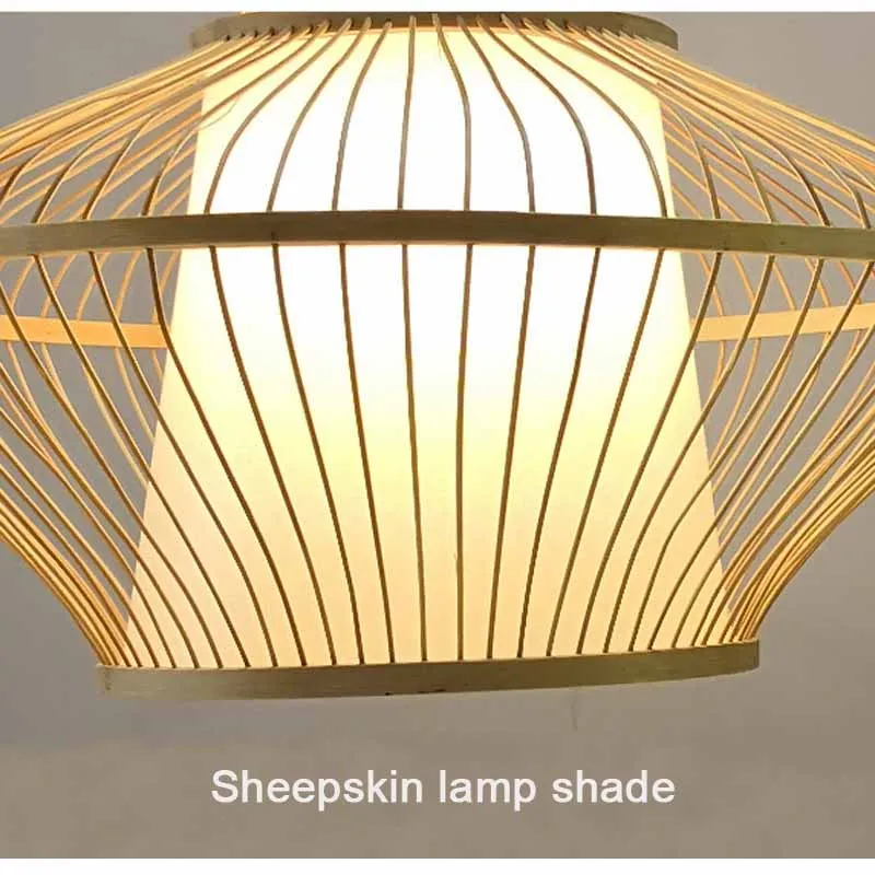 Китайская бамбуковая деревня люстра ручной работы для ресторана бара чайного