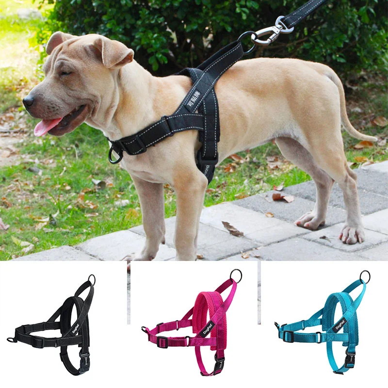 

Светоотражающая шлейка для собак, Регулируемый жилет среднего и крупного размера, легко надевается и снимается