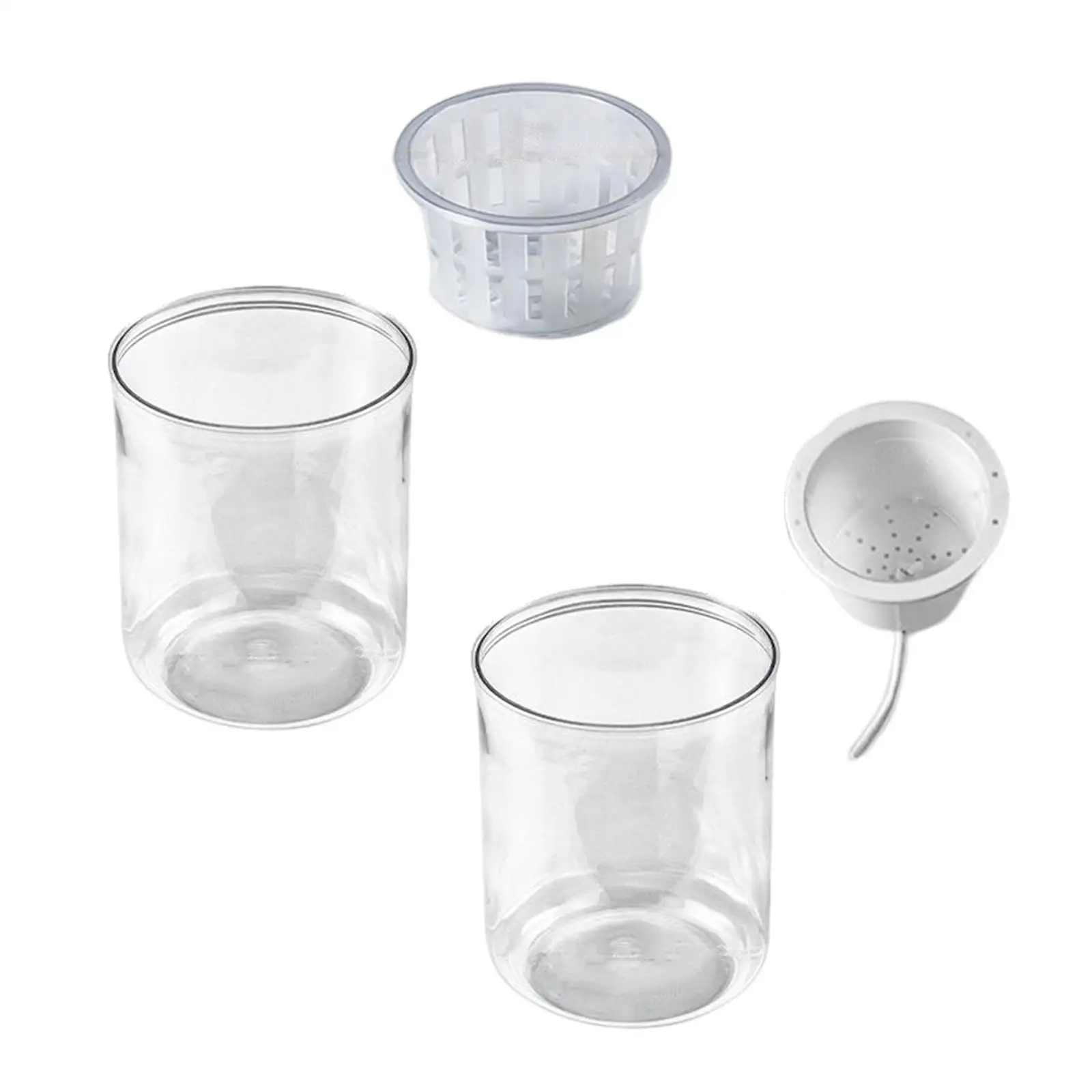 

Clear Fish Tank Decoration Planter Holder Ecosystem Aquarium Terrarium Aquarium Kit for Table Bedroom Indoor Freshwater Fish