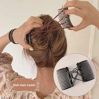 vintage creative magic hair comb elastic rope disc hair clip for women headwear hair comb hair clip fashion hair accessoriees