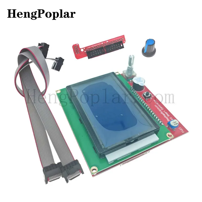 12864 ЖК-контроллер дисплея + адаптер для деталей 3D-принтера RAMPS 1.4 Reprap Mendel GM