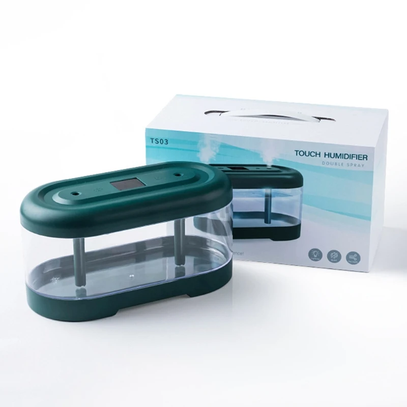 

Бесшумные увлажнители с ночником для спальни, 2 л, увлажнитель с прохладным туманом, двойной S, Прямая поставка