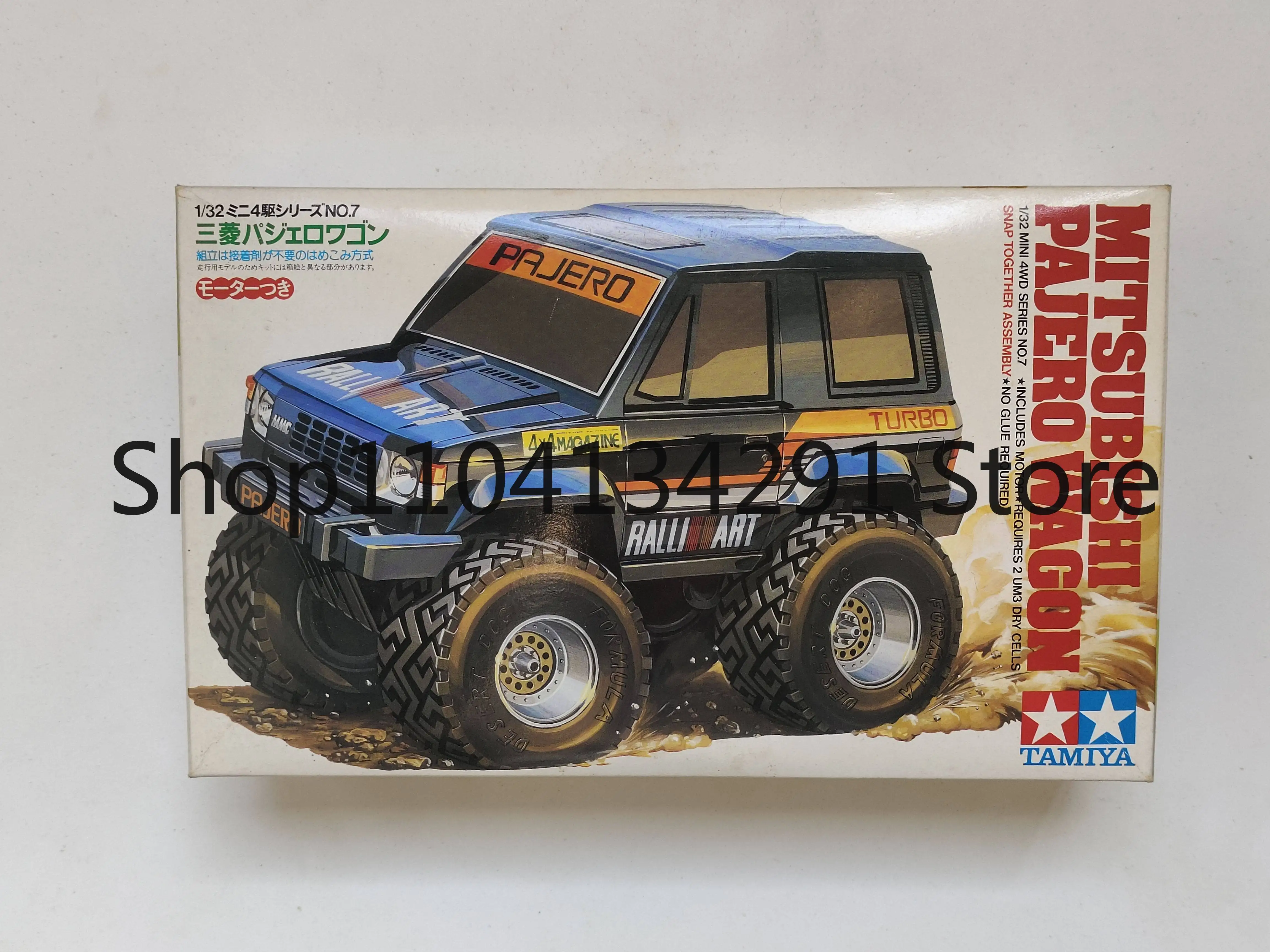 Фото Оригинальная модель внедорожника Tamiya 19007, сделано в Японии, Little Deer 628 First Edition, Mitsubishi Pajero, черный кузов, игрушка, модель №1