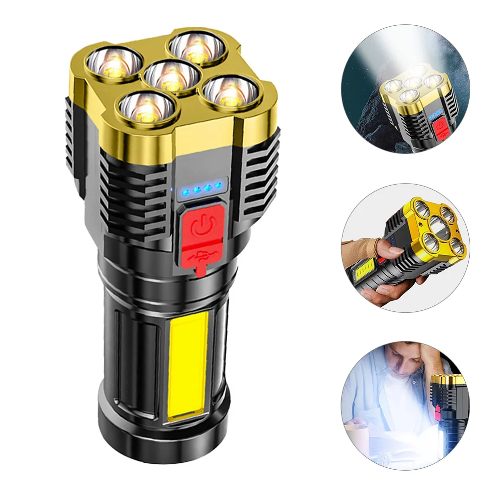 

Rechargeable Flashlight Adjustable 5-led Outdoor Handheld Flashlight