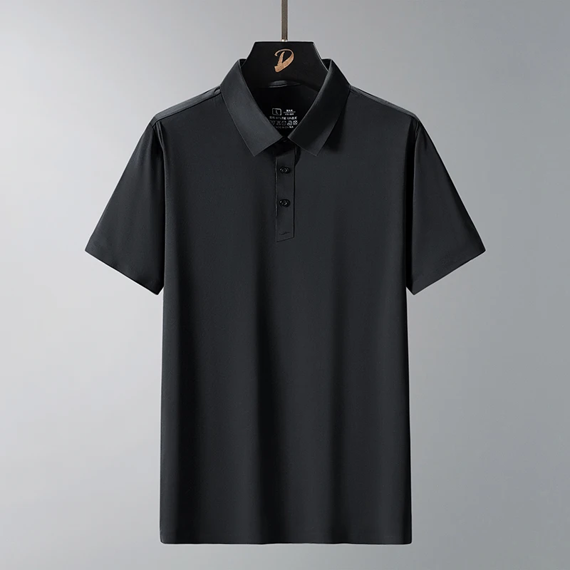 

Спортивная быстросохнущая уличная одежда для бега и спорта, модная черная синяя рубашка-поло большого размера 5XL, топ с коротким рукавом, футболка, лето 2023