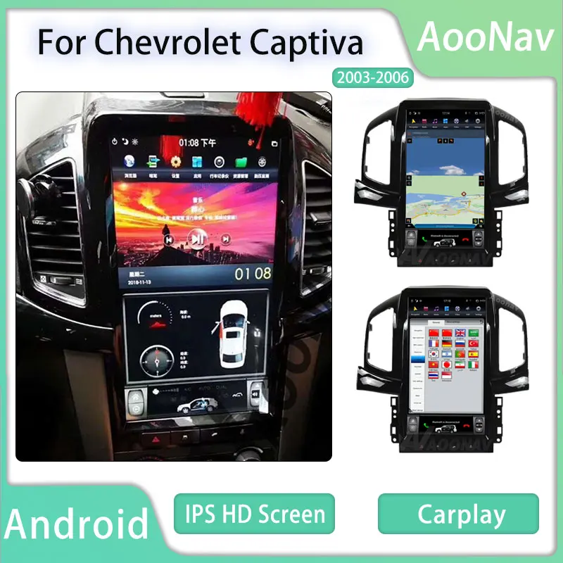 

Car Radio With Screen For Chevrolet Captiva 2013 2014 2015-2017 Tesla AUTO Tape Recorder With Touch Screen Carplay