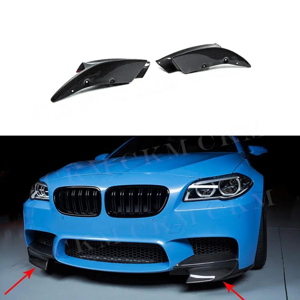 

Передние разветвители для губ из углеродного волокна, фартуки для BMW 5 серии F10 M5, бампер 2011-2017 FRP, клапан для подбородка, Cupwings, Стайлинг автомобиля