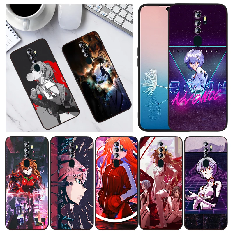 

Gril Evangelion EVA For OPPO A94 A74 A72 A53S A53 A9 A5 2020 Realme C21Y C3 GT 5G 8 8i 7 6 6i 5 Pro Black Phone Case