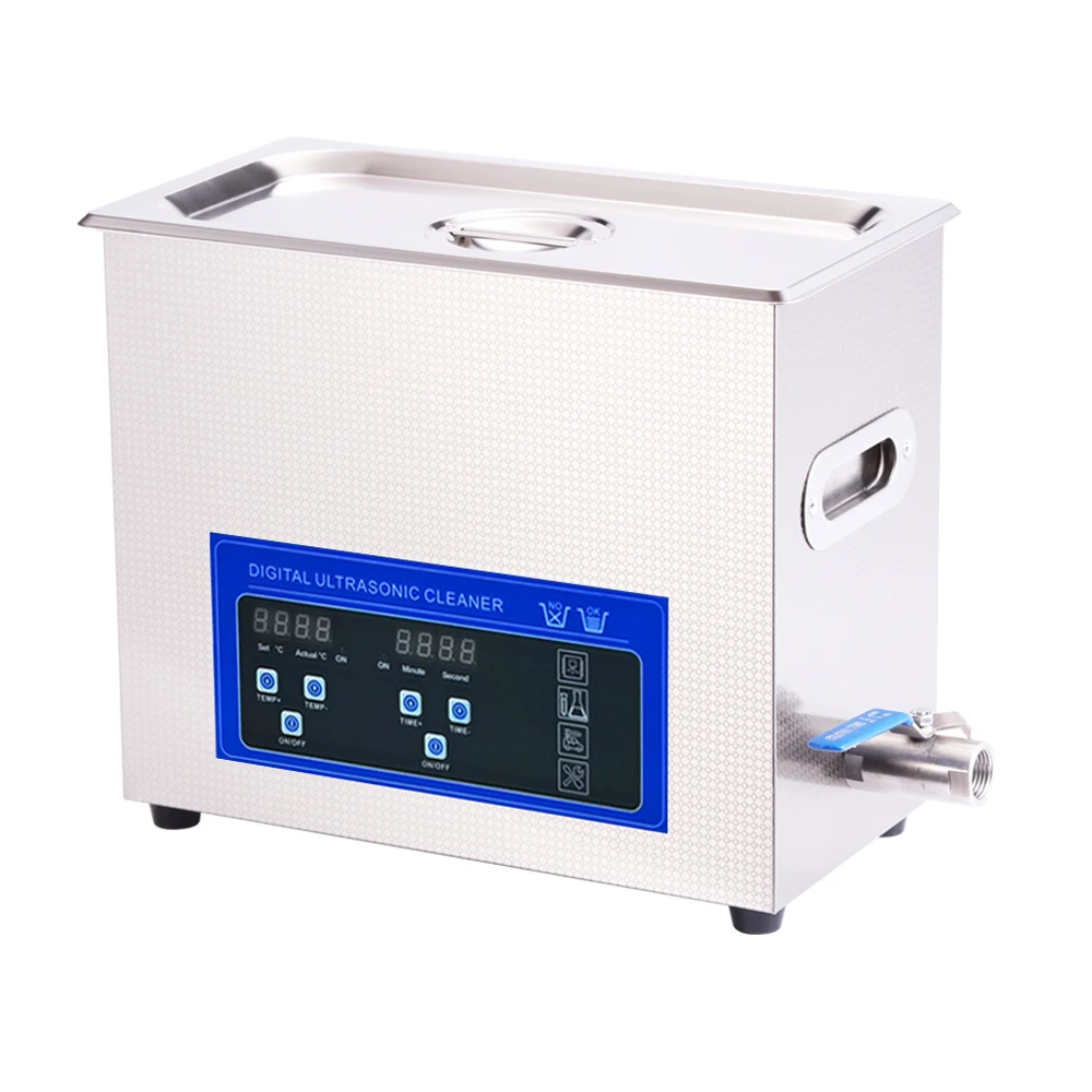 Ультразвуковая машина для очистки объемом 6 литров, мощностью 180 Вт, с нержавеющей стальной емкостью, платой PCB, DPF, лабораторным инструментом, медицинским пресс-формированием, удалением грязи и пыли, включающая цифровой ультразвуковой ванну.