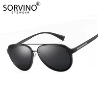 sorvino retro oversized pilot sunglasses men polarized shades 2020 brand designer flat top 90s high quality sun glasses p416
