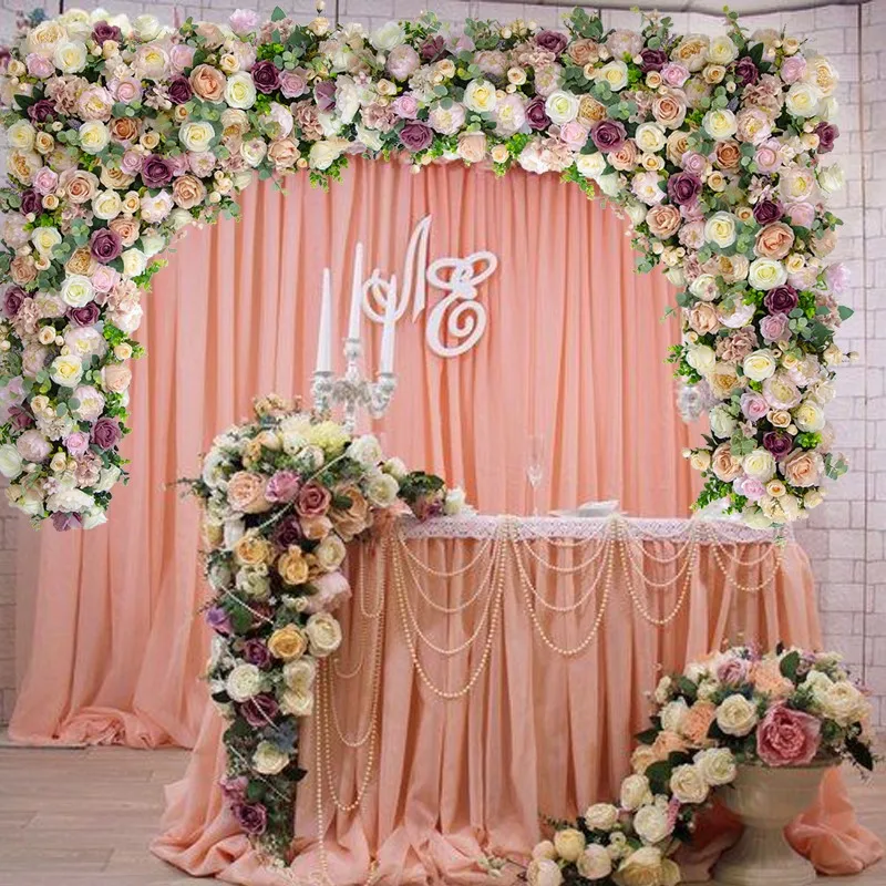 

1.2M X 1.2M Multi-Color Wedding Flower Wall Artifical Silk Flower Backdrop